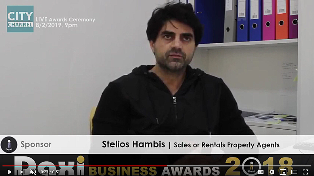 DAXI AWARDS Stelios Hambis Sales or Rentals Property Agents
