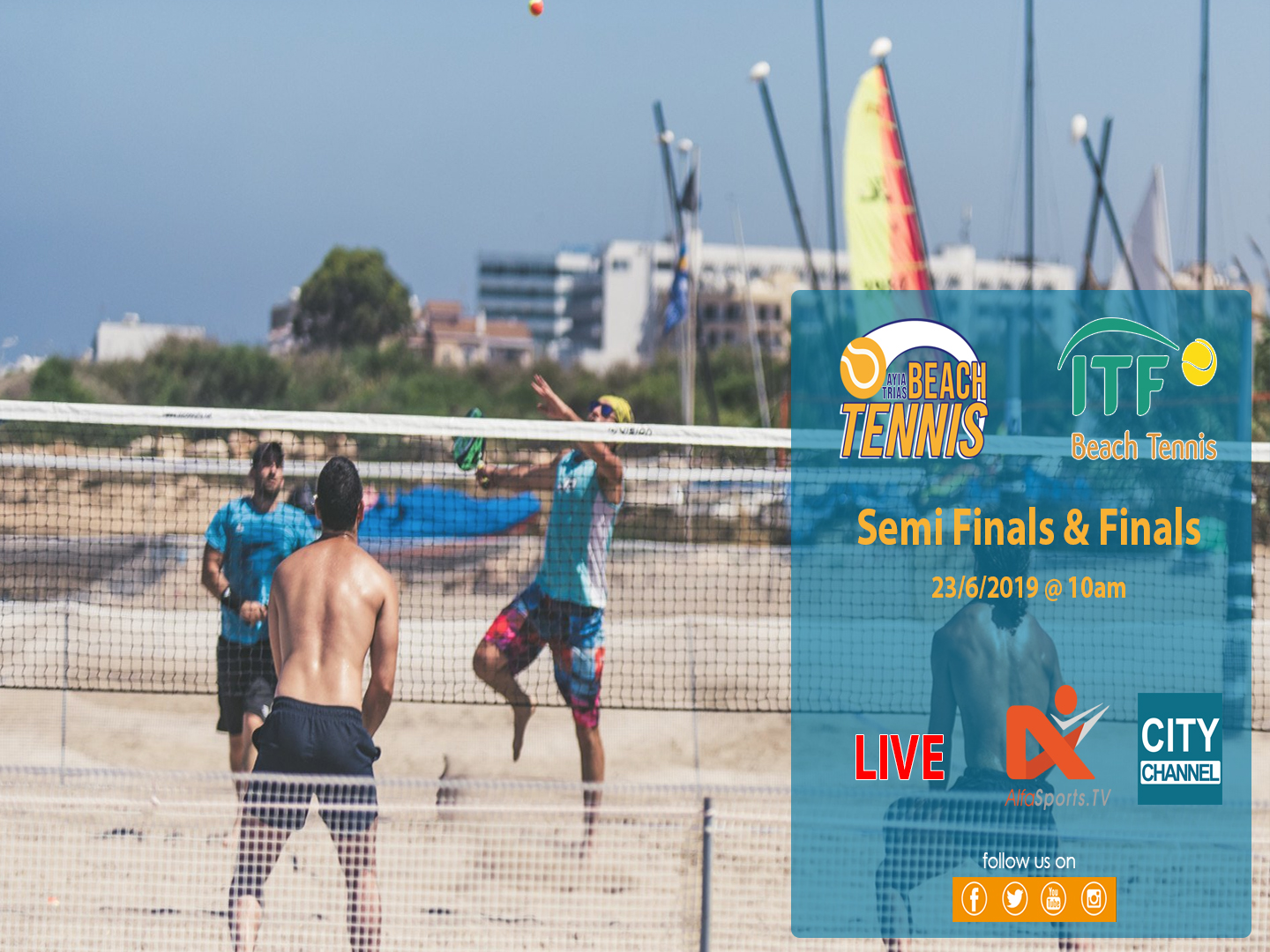 LIVE🔴2nd Ayia Trias International Beach Tennis Tournament | Semi Finals and Finals