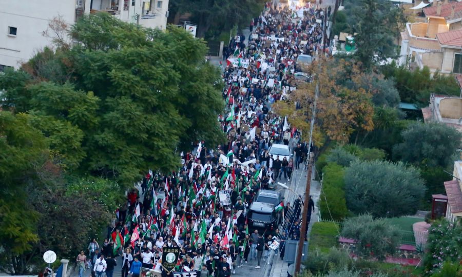 Πορεία Ειρήνης στη Λευκωσία για τον τερματισμό του πολέμου στη Γάζα