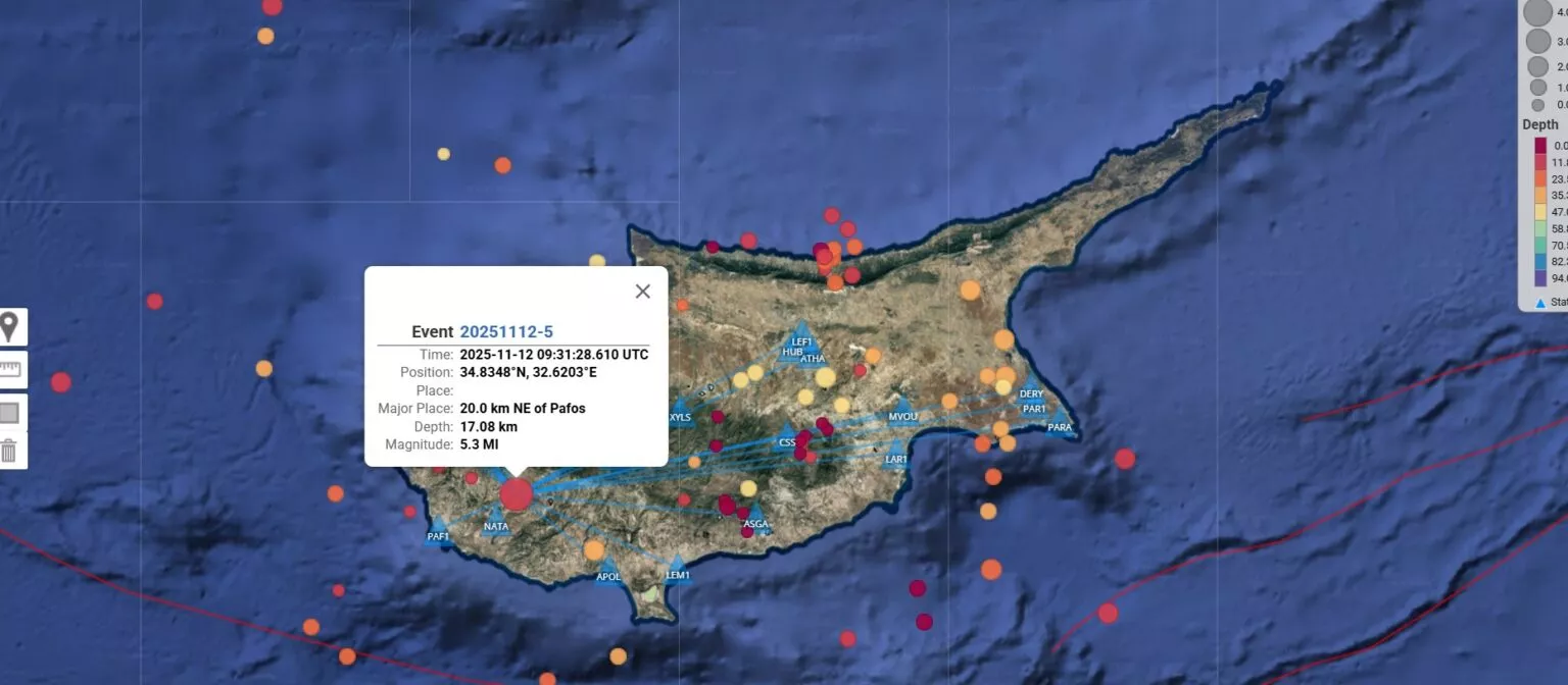 Στον χορό των Ρίχτερ η Κύπρος: Περίπου 50 μετασεισμοί – Πρωτοφανής αριθμός και συχνότητα, λέει το Γεωλογικό